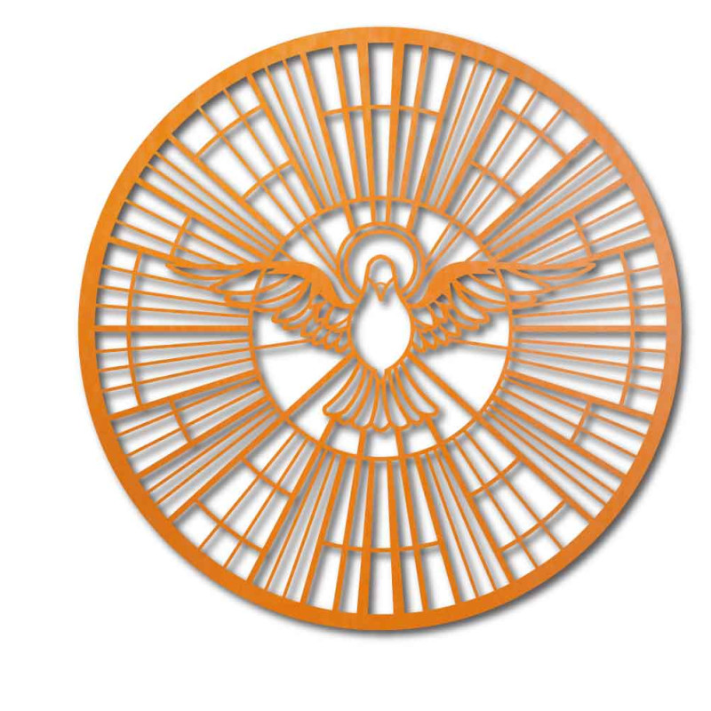 Niebiański blask – duchowy obraz w stylu witrażu katedralnego