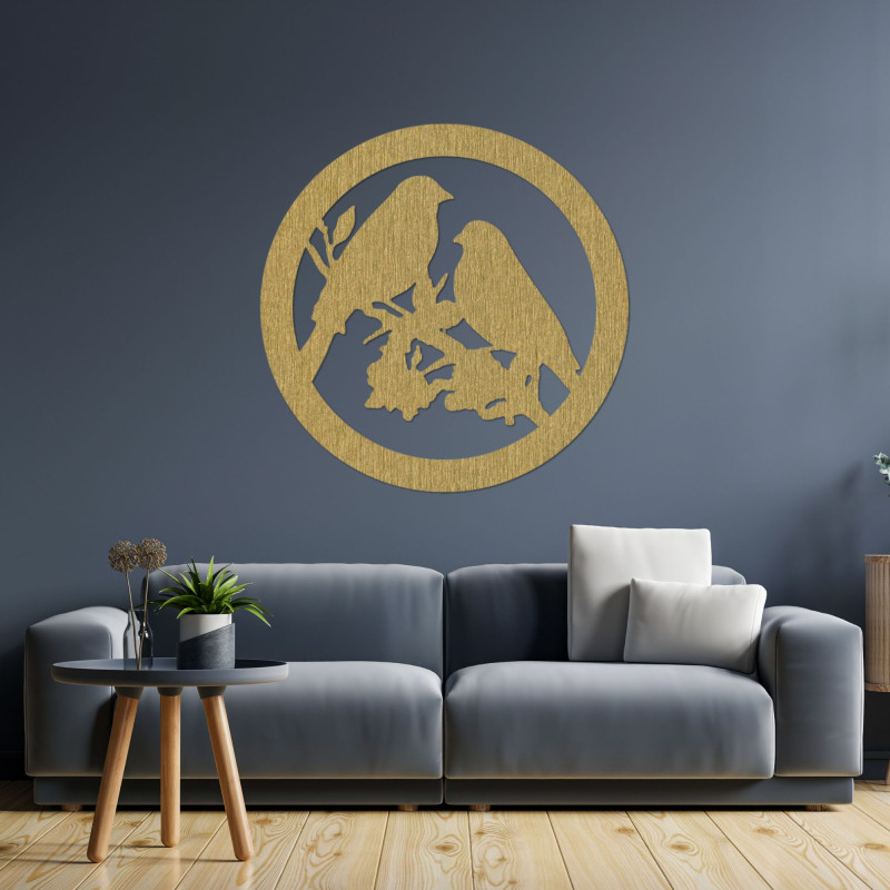 Malowidło ścienne z drewna przedstawiające...