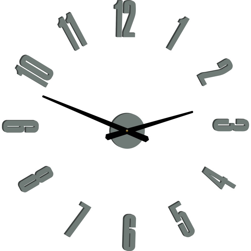 Nowoczesny samoprzylepny zegar ścienny do salonu