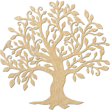 Drewniana dekoracja ścienna w kształcie drzewa życia symbolizuje wzrost, harmonię i połączenie z naturą, tworząc spokój w Twoim 