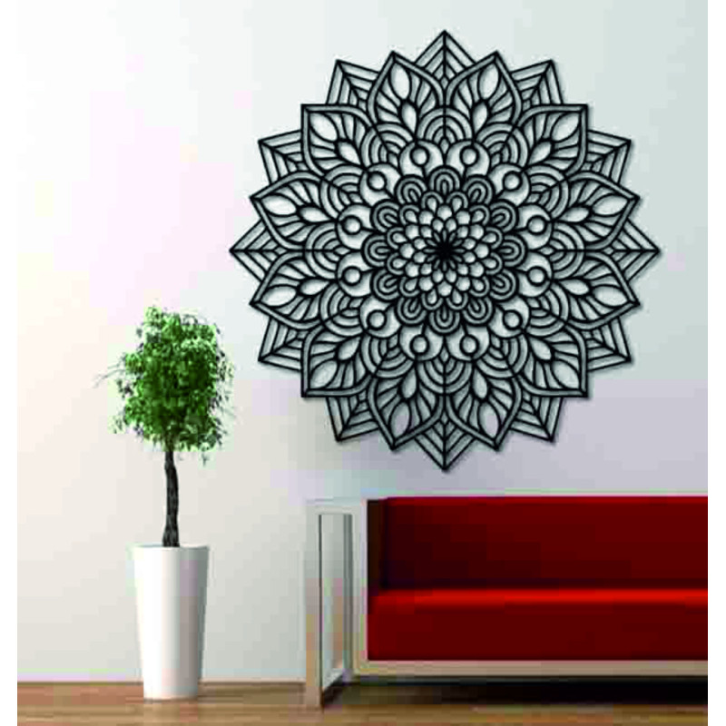 Drewniana mandala na ścianie | LAFET