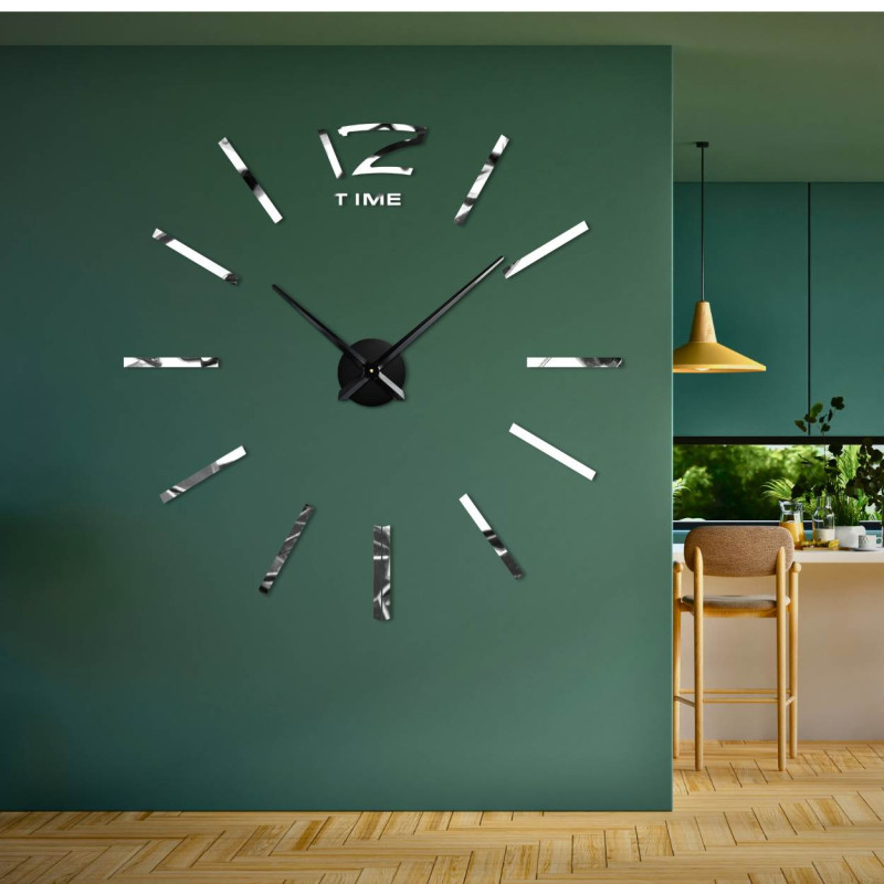 Samoprzylepny zegar ścienny z lustrem - PROFIE