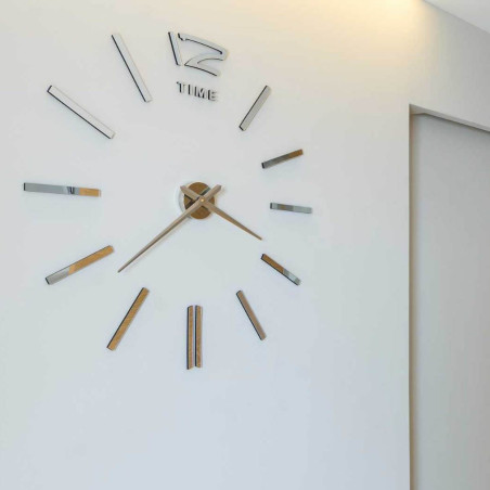 Samoprzylepny zegar ścienny z lustrem - PROFIE