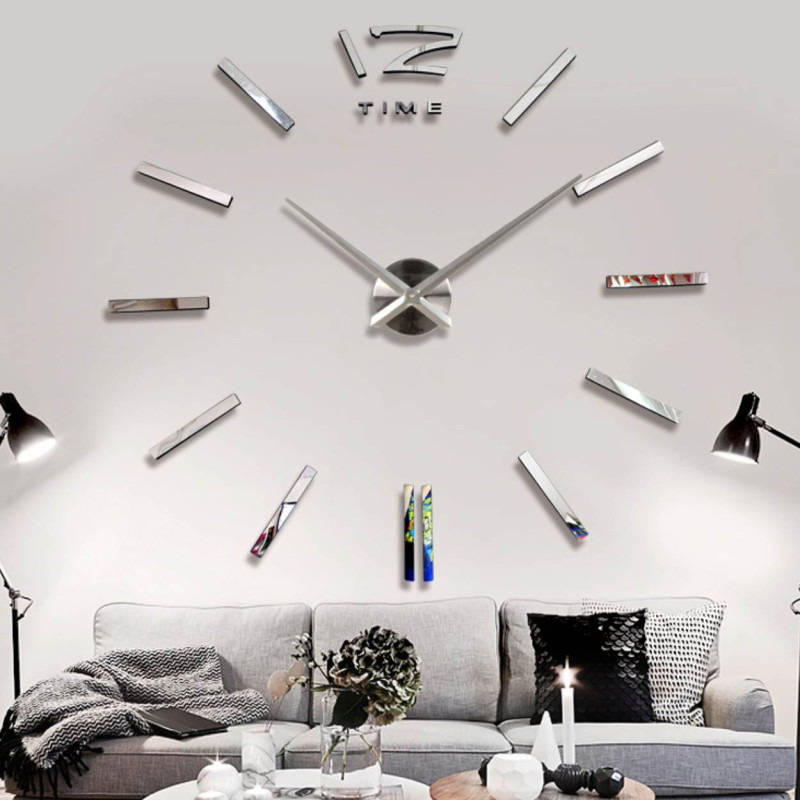 Samoprzylepny zegar ścienny z lustrem - PROFIE