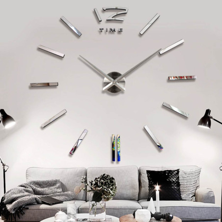 Samoprzylepny zegar ścienny z lustrem - PROFIE