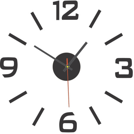 Zegar ścienny 3D z akrylu – efekt 3D, bez wiercenia