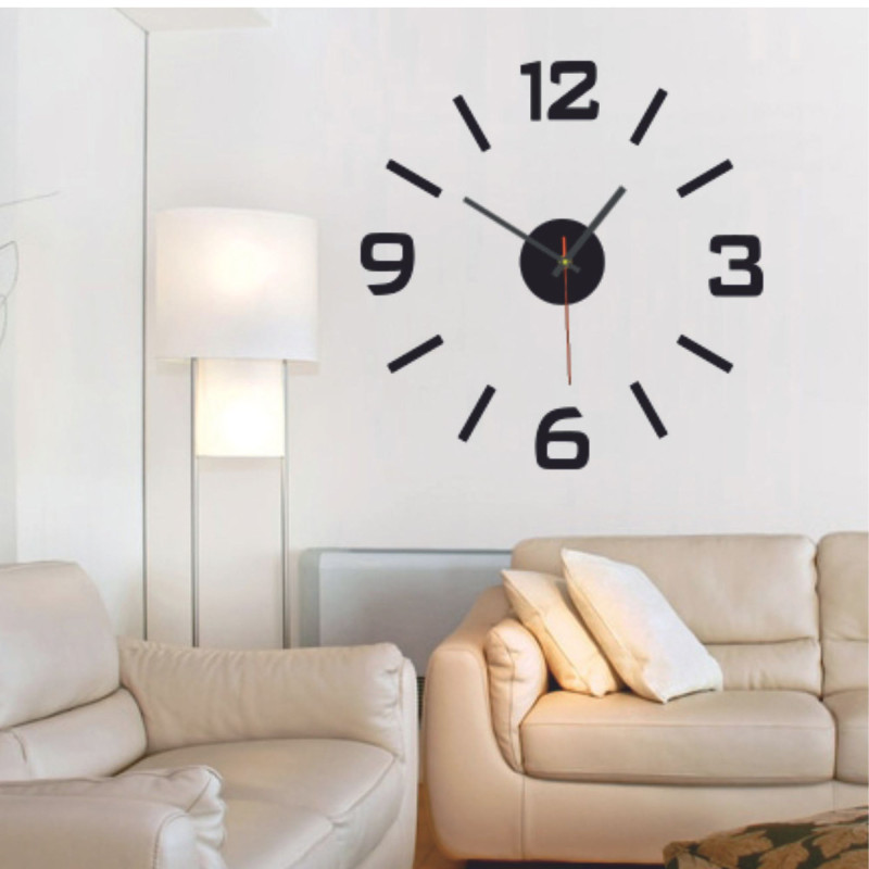 Zegar ścienny 3D z akrylu – efekt 3D, bez wiercenia