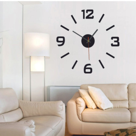 Zegar ścienny 3D z akrylu – efekt 3D, bez wiercenia
