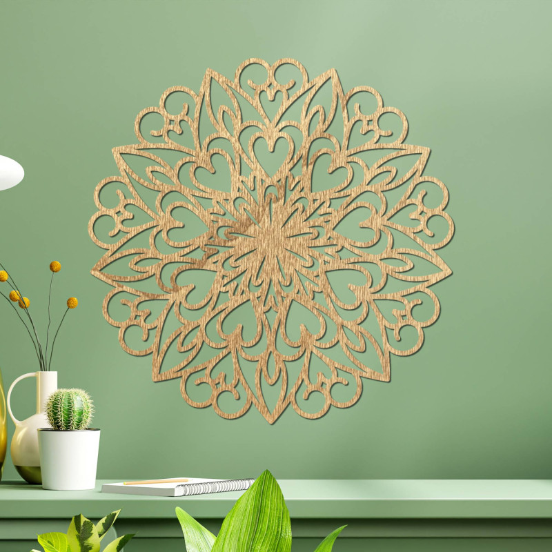 Drewniana mandala do przytulnego domu pełnego spokoju i inspiracji