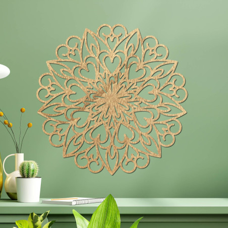 Drewniana mandala do przytulnego domu pełnego spokoju i inspiracji