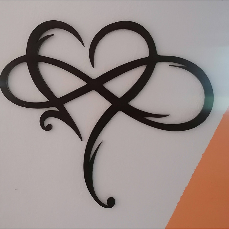 Drewniane serce malowidło ścienne