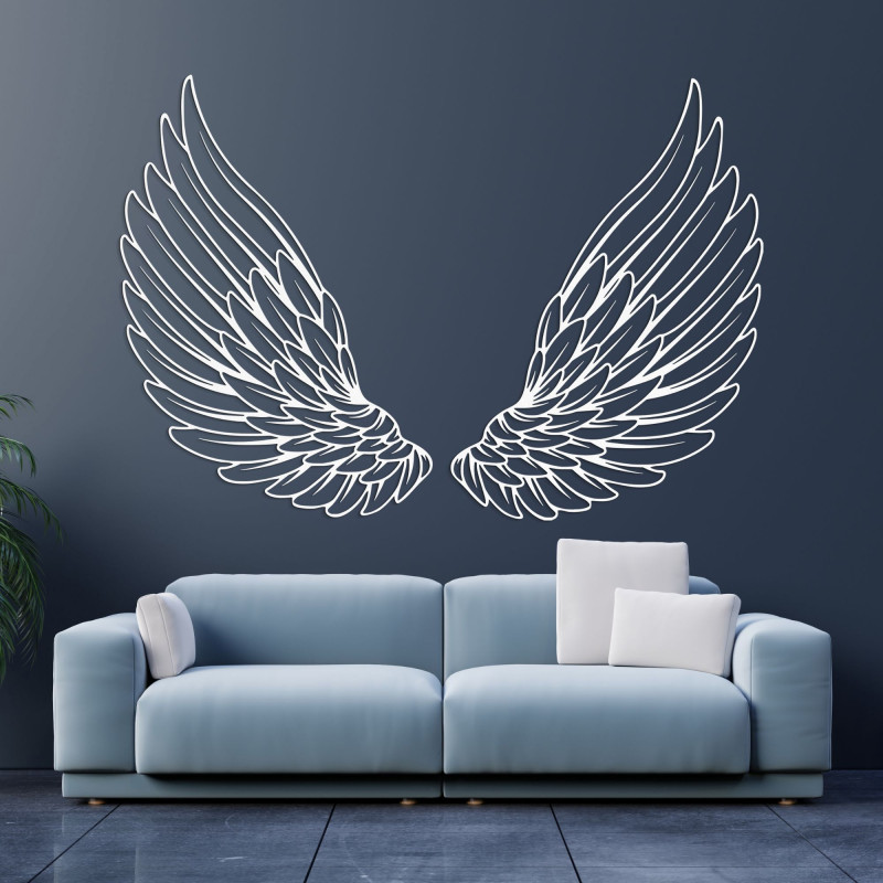 Ta drewniana dekoracja ścienna w kształcie anielskich skrzydeł jest symbolem wolności, ochrony i lekkości.