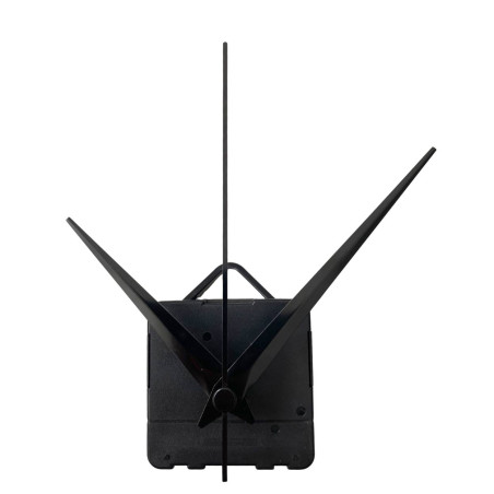 Czarny kolor spiczastych wskazówek podkreśla tarczę i poprawia czytelność.