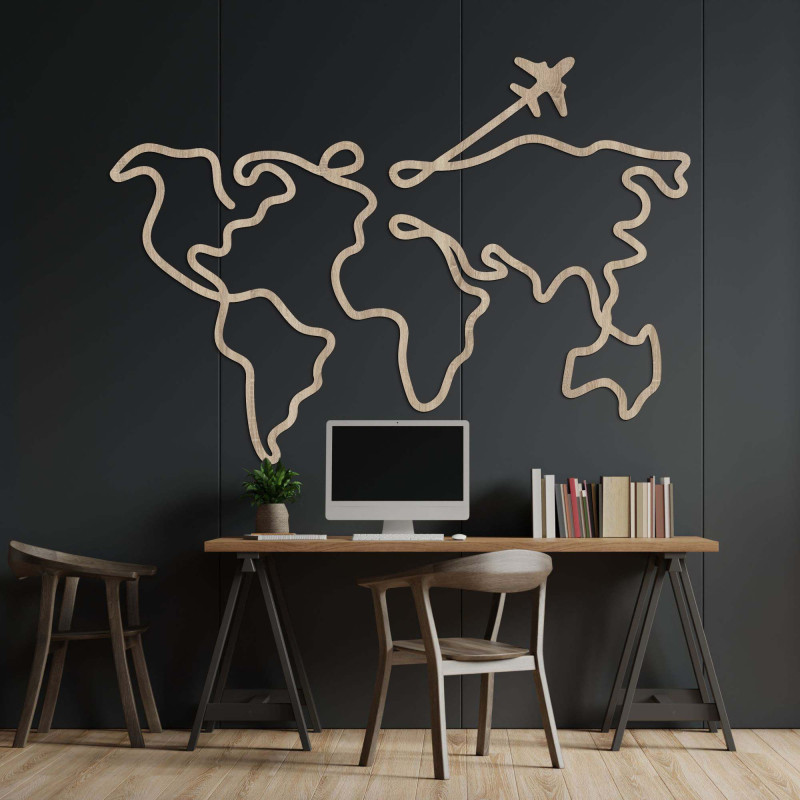 Samolot w górnym rogu symbolizuje ruch, wolność i odkrycia. Trafny wybór dla osób, które żyją dla doświadczeń.