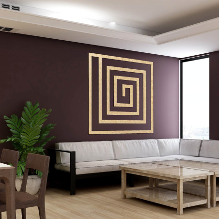 Dekoracja ta już na pierwszy rzut oka zachwyca geometrycznym rytmem, który nadaje przestrzeni nowoczesny i ponadczasowy wygląd.