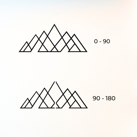 Nowoczesna dekoracja ścienna z motywem górskim w czystym designie