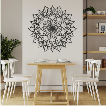 Drewniana mandala kwiatowa | Precyzyjne cięcie 3D z płyty HDF