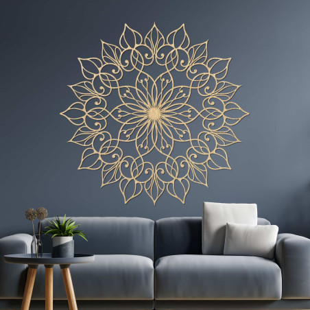 Drewniana mandala kwiatowa | Precyzyjne cięcie 3D z płyty HDF