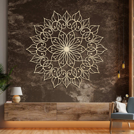 Drewniana mandala kwiatowa | Precyzyjne cięcie 3D z płyty HDF