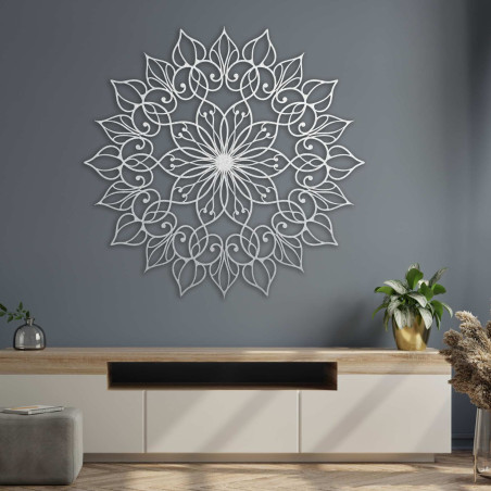 Drewniana mandala kwiatowa | Precyzyjne cięcie 3D z płyty HDF