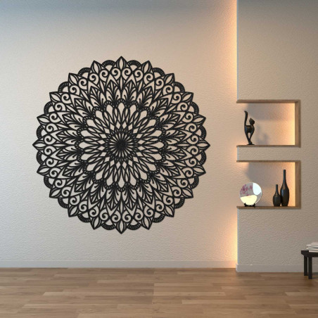 Drewniana mandala na ścianę - idealny obraz harmonii w przestrzeni - HELGA