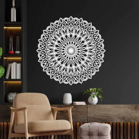 Drewniana mandala na ścianę - idealny obraz harmonii w przestrzeni - HELGA