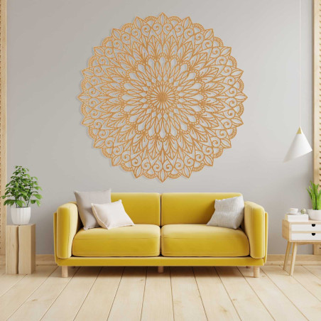 Drewniana mandala na ścianę - idealny obraz harmonii w przestrzeni - HELGA