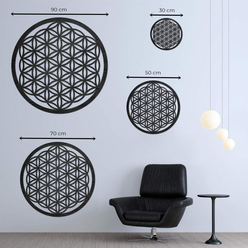 Drewniana mandala na ścianę Kwiat Życia - PERTON
