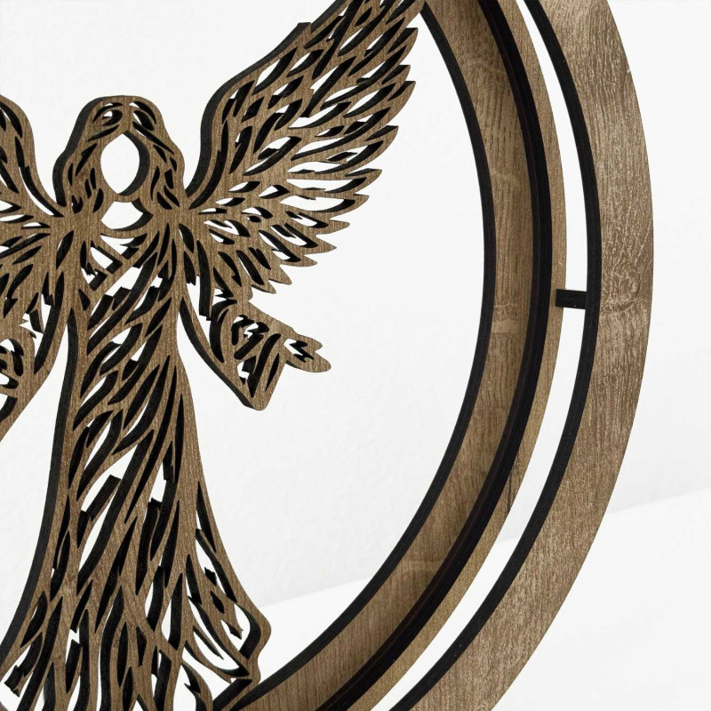 Nowoczesna dekoracja anioła z oświetleniem LED do salonu i sypialni