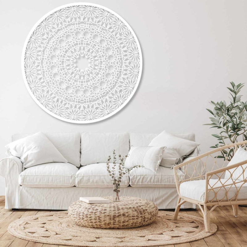 Elegancka drewniana mandala jako stylowa dekoracja ścienna