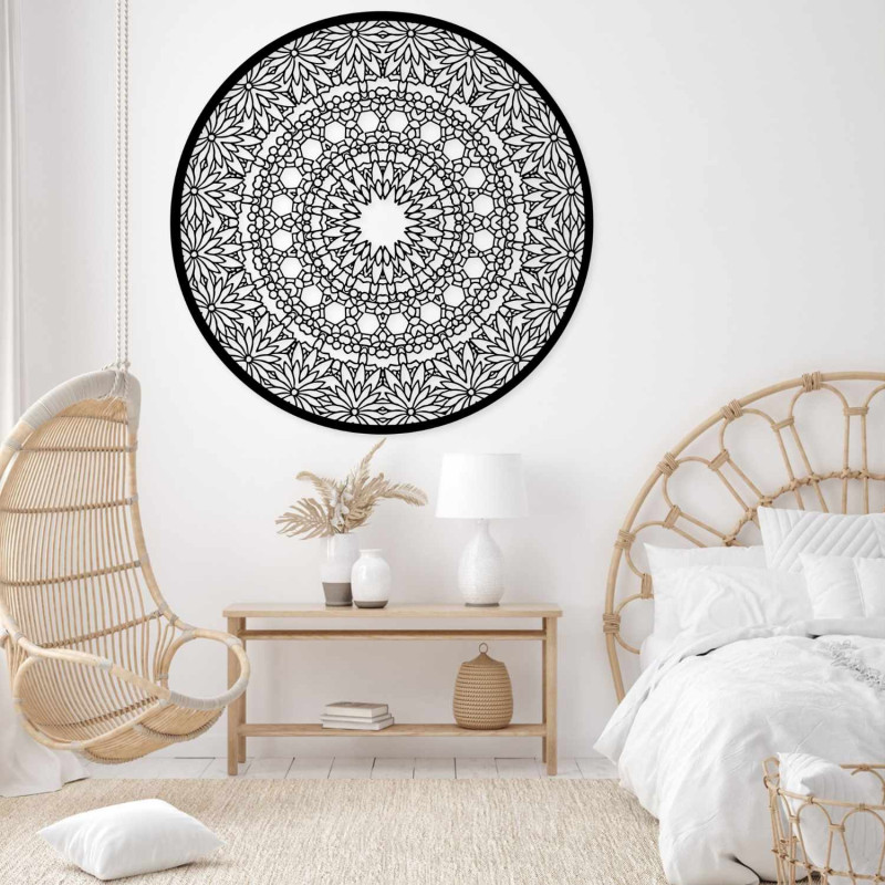 Drewniana mandala na ścianę dla harmonijnego i przytulnego domu
