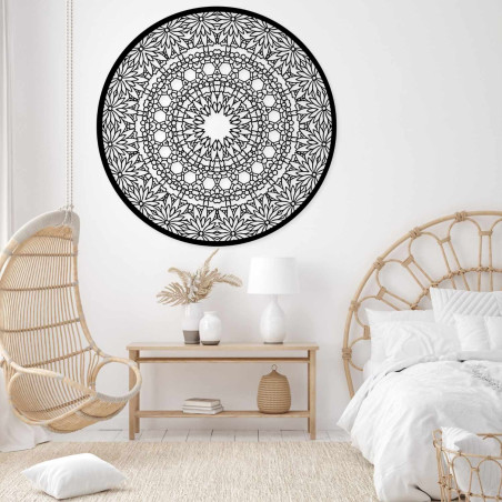 Drewniana mandala na ścianę dla harmonijnego i przytulnego domu