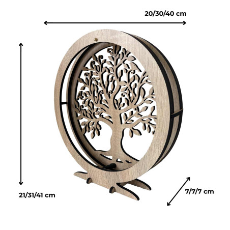 Elegancka lampa stołowa Drzewo Życia z delikatnym oświetleniem LED