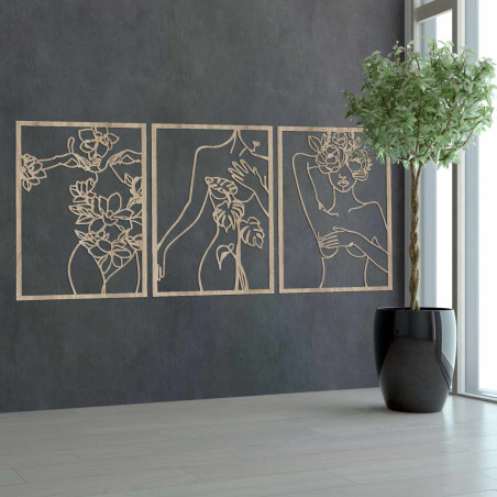 Designerska dekoracja ścienna o minimalistycznych, kobiecych liniach