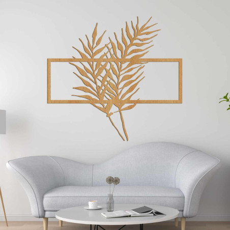 Elegancka dekoracja ścienna z liśćmi palm tropikalnych