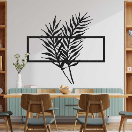 Elegancka dekoracja ścienna z liśćmi palm tropikalnych