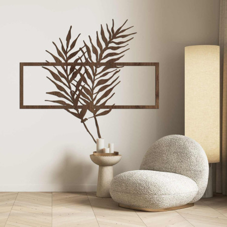 Elegancka dekoracja ścienna z liśćmi palm tropikalnych