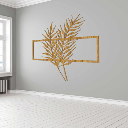 Elegancka dekoracja ścienna z liśćmi palm tropikalnych