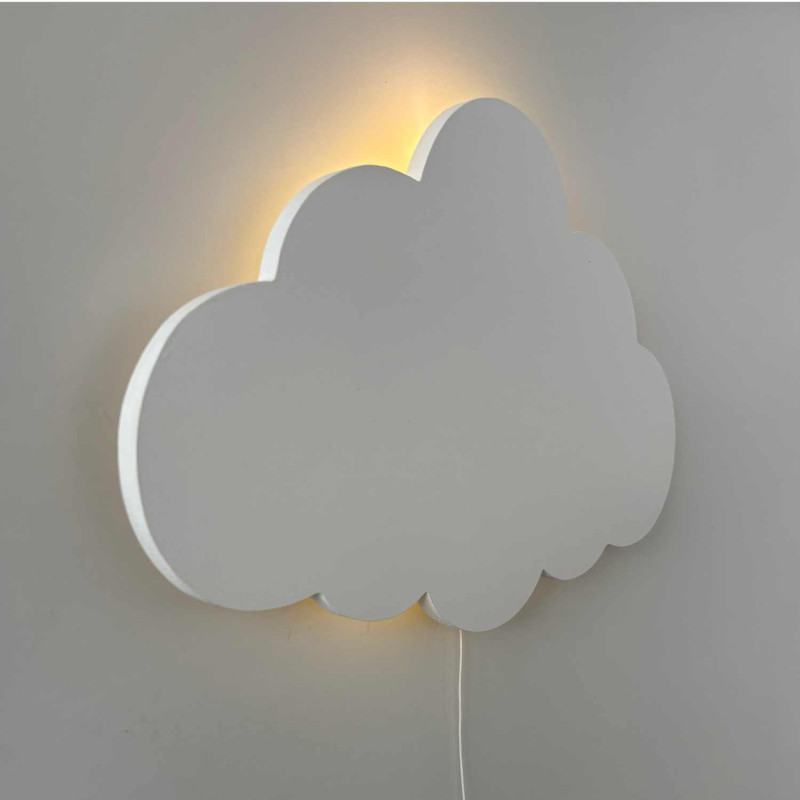 Dziecięca lampa LED w kształcie chmurki tworzy przyjemne oświetlenie nocne i spokojną atmosferę