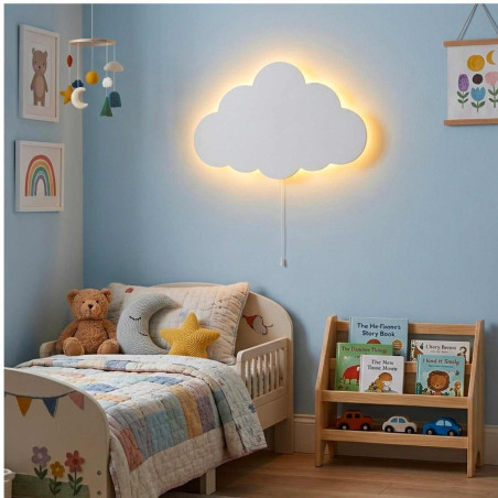 Kinkiet LED Cloud z ciepłym białym światłem do pokoju dziecięcego