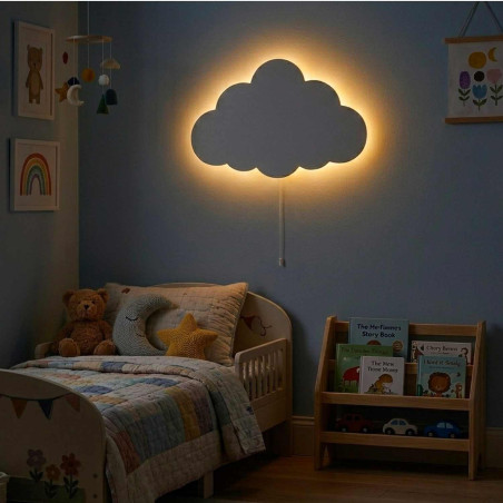 Kinkiet LED Cloud z ciepłym białym światłem do pokoju dziecięcego