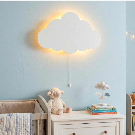 Kinkiet LED Cloud z ciepłym białym światłem do pokoju dziecięcego