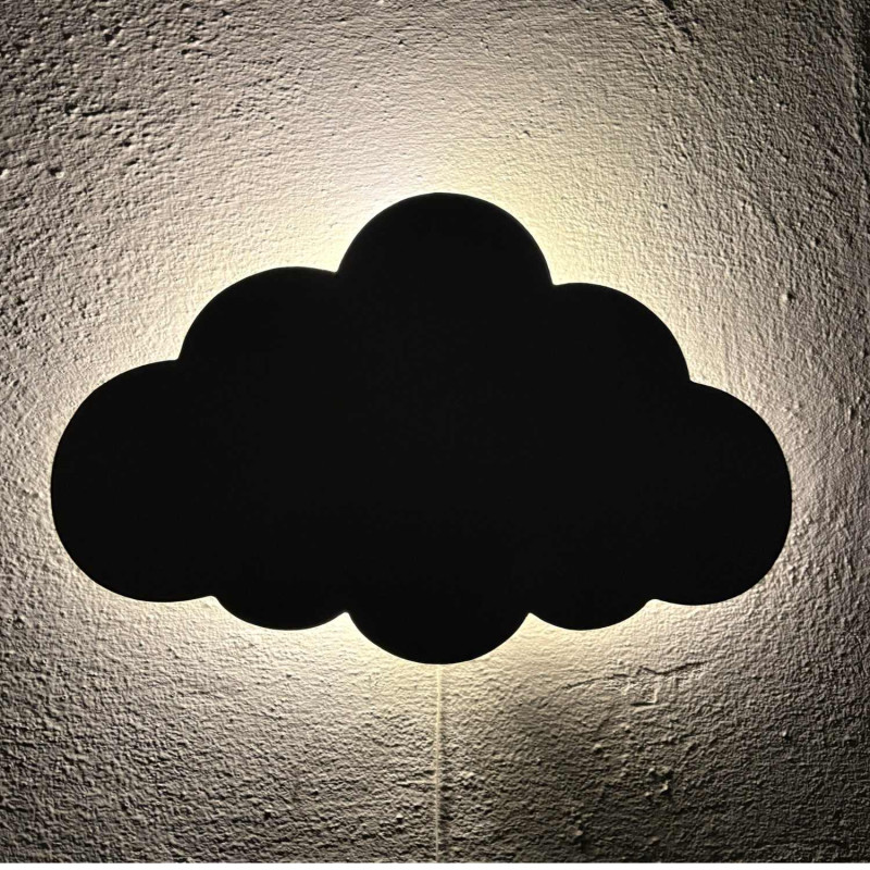 Dziecięca lampa LED w kształcie chmurki tworzy przyjemne oświetlenie nocne i spokojną atmosferę