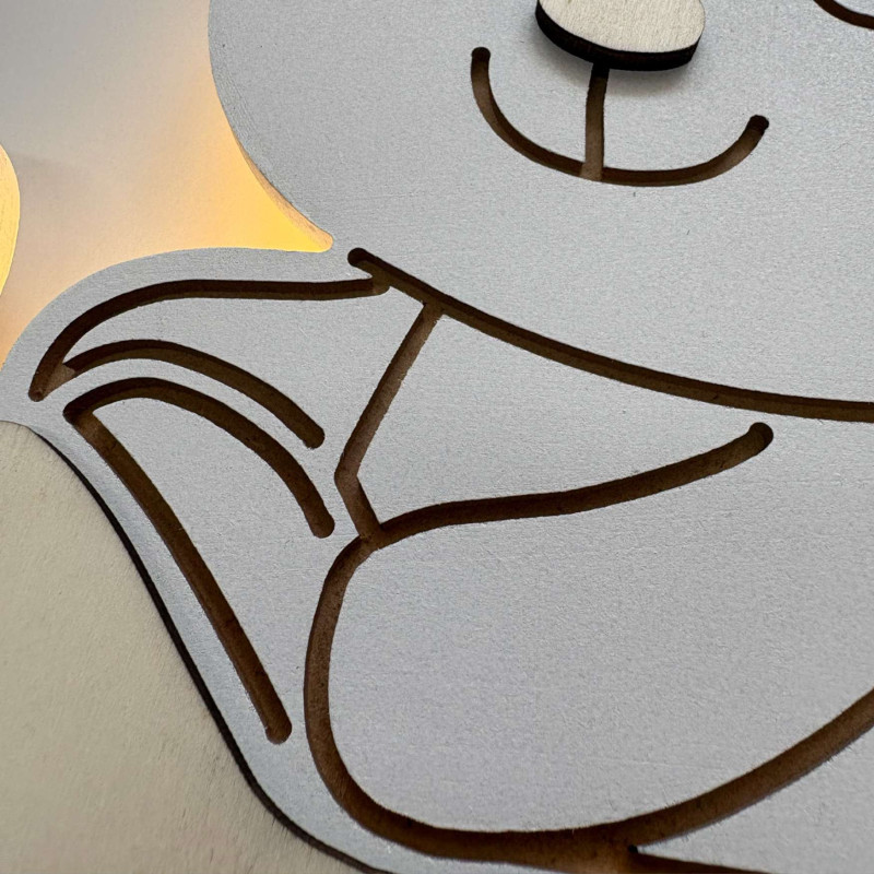 Dekoracyjna lampa LED Teddy Bear Pilot idealna do pokoju dziecięcego, bawialni i sypialni