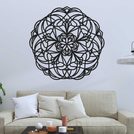 Elegancka drewniana mandala jako stylowa dekoracja ścienna