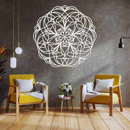 Elegancka drewniana mandala do nowoczesnego wnętrza