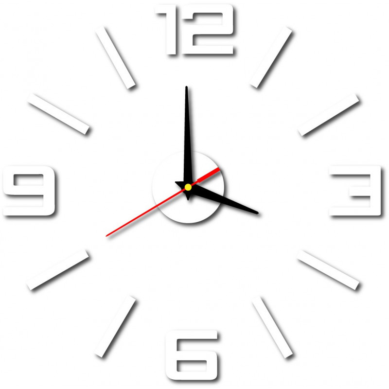 Nowoczesny zegar ścienny z tworzywa sztucznego. Produkcja własna, X-momo