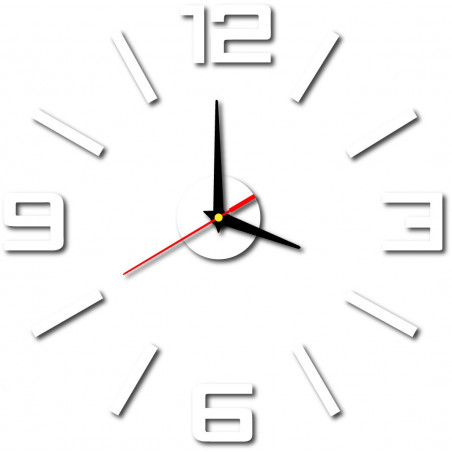 Nowoczesny zegar ścienny z tworzywa sztucznego. Produkcja własna, X-momo Nowoczesny zegar ścienny z tworzywa sztucznego. Produkcja własna, X-momo