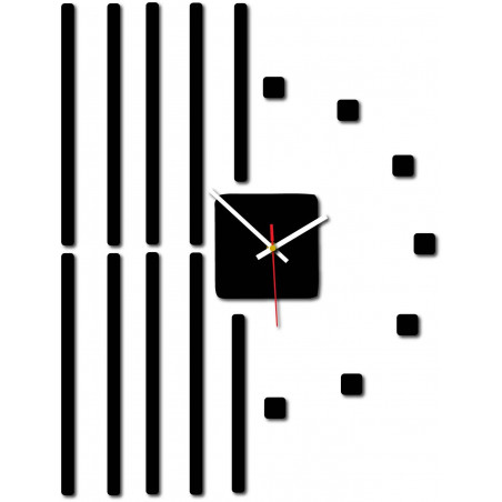 Nowoczesny zegar ścienny z tworzywa sztucznego. Produkcja własna, X-momo