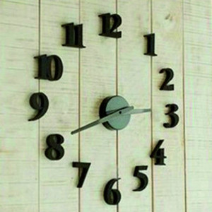 Zegar samoprzylepny czarny Pleksi Sentop | IA188